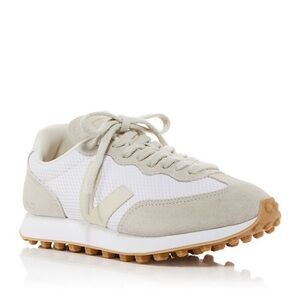 Veja White and Beige Sneakers